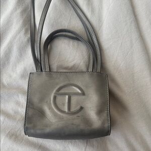 Telfar Metallic Gray Mini Bag